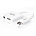 Durata Rockstar Type C to 3.55mm with audio and charging adapter DR-L09