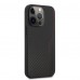 AMG iPhone 13 Pro Hardcase Backcover - Carbon - Red Stitching Zwart