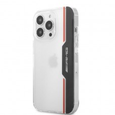 AMG iPhone 13 Serie Hardcase Backcover - Electroplated Black & Red Transparant