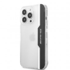 AMG iPhone 13 Serie Hardcase Backcover - Electroplated Black & White Transparant
