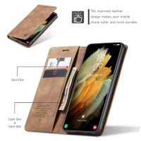 CaseMe Retro Wallet Slim voor Samsung S21 Ultra