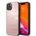 Guess iPhone 13 Hardcase Backcover - Croco Lines - Roze