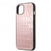 Guess iPhone 13 Hardcase Backcover - Croco Lines - Roze