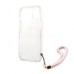 Guess iPhone 13 Hardcase Backcover - Met Riem - Marble Roze of Grijs