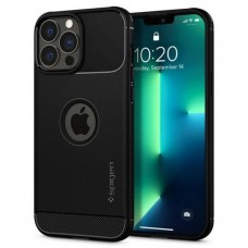 Spigen Rugged Armor iPhone 13 Pro Max TPU Backcover hoesje Matte Zwart