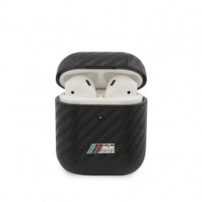 BMW Airpods - Airpods 2 Case - Zwart - Carbon - Metal Logo
