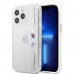BMW iPhone 13 Pro Hardcase Backcover - Silver Stripes Transparant