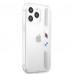 BMW iPhone 13 Pro Hardcase Backcover - Silver Stripes Transparant