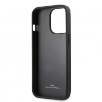 BMW iPhone 13 Pro  Hardcase Backcover - Wordmark - Cardslot - Zwart