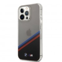 BMW iPhone 13 Pro Max Hardcase Backcover - Diagonal - Tricolor - Transparant