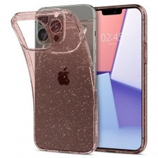 Spigen Liquid Crystal Pink Glitter iPhone 13 Pro Max TPU Backcover Transparant