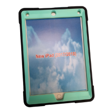 schokbestendige volledige cover  met  standerd  ipad 2017 / 2018 Zwart groen