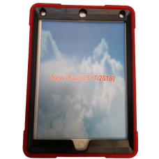 schokbestendige volledige cover  met  standerd  ipad 2017 / 2018 Zwart Rood